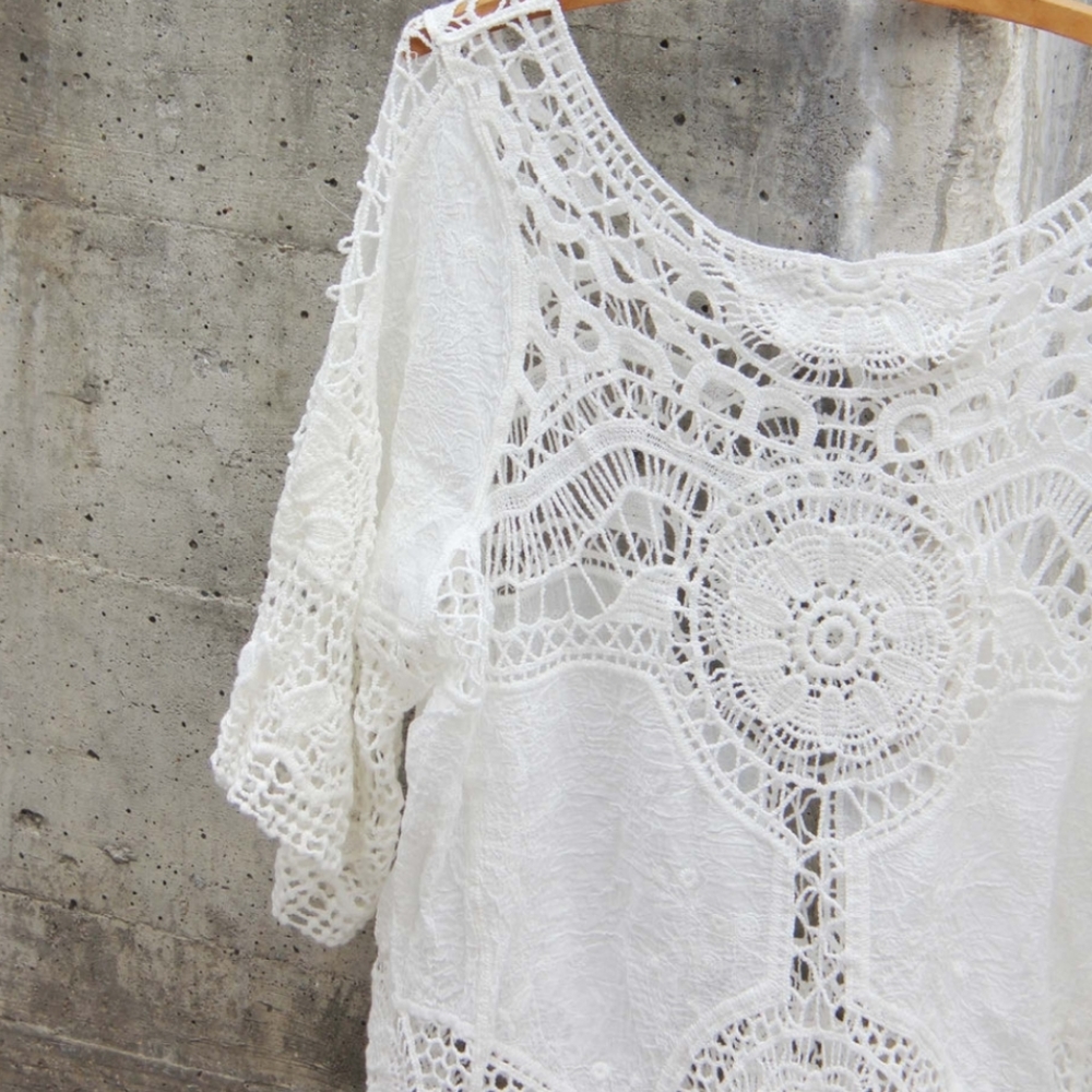 White lace top( freesize)(NWOT) - Picture 5 of 5